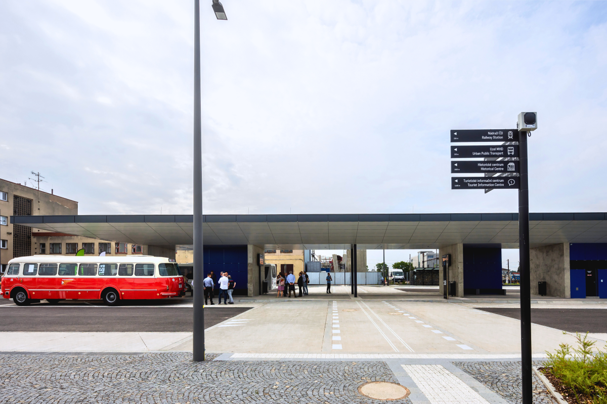 Nový moderní Terminál B pro regionální autobusovou dopravu