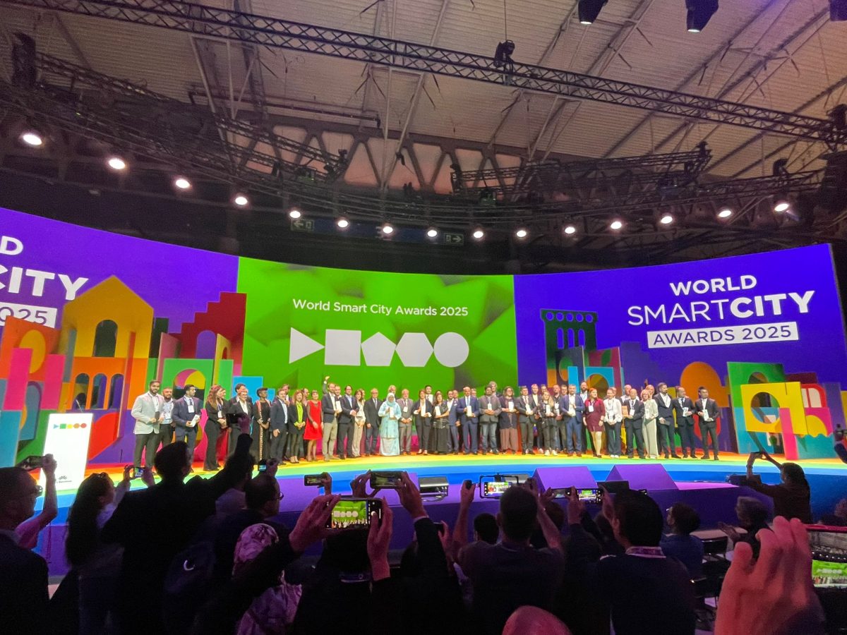 Předávání významného ocenění Green Exhibitor Award na Smart City Expo 2025 v Barceloně