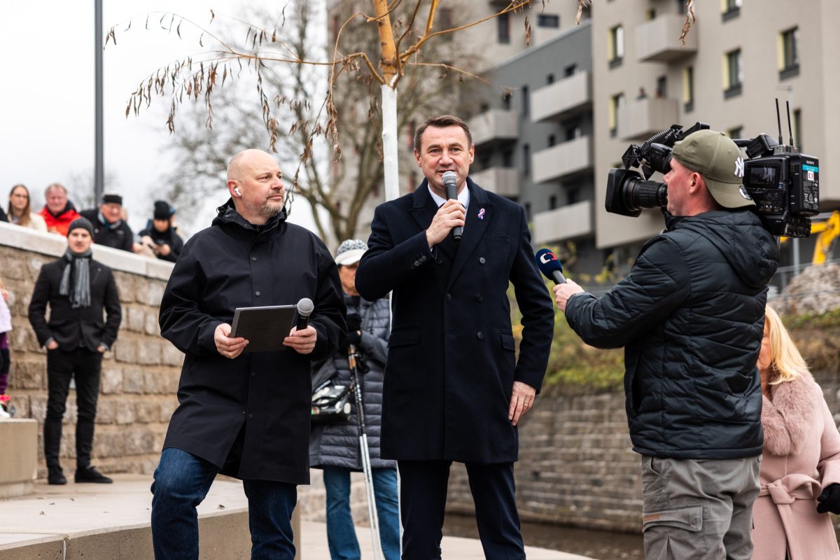 Hejtman Martin Půta při slavnostním otevření nové liberecké náplavky
