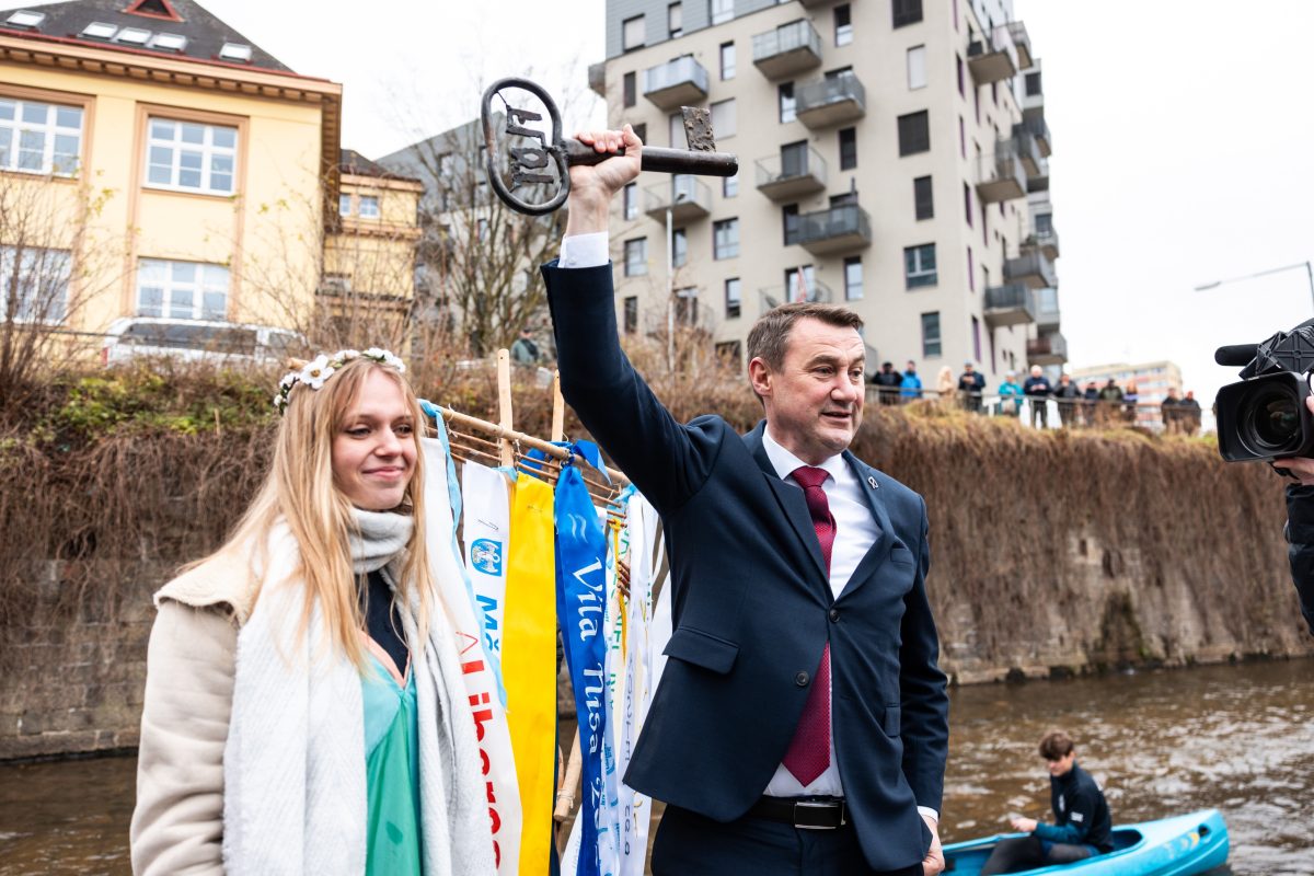 Hejtman Martin Půta při slavnostním otevření nové liberecké náplavky