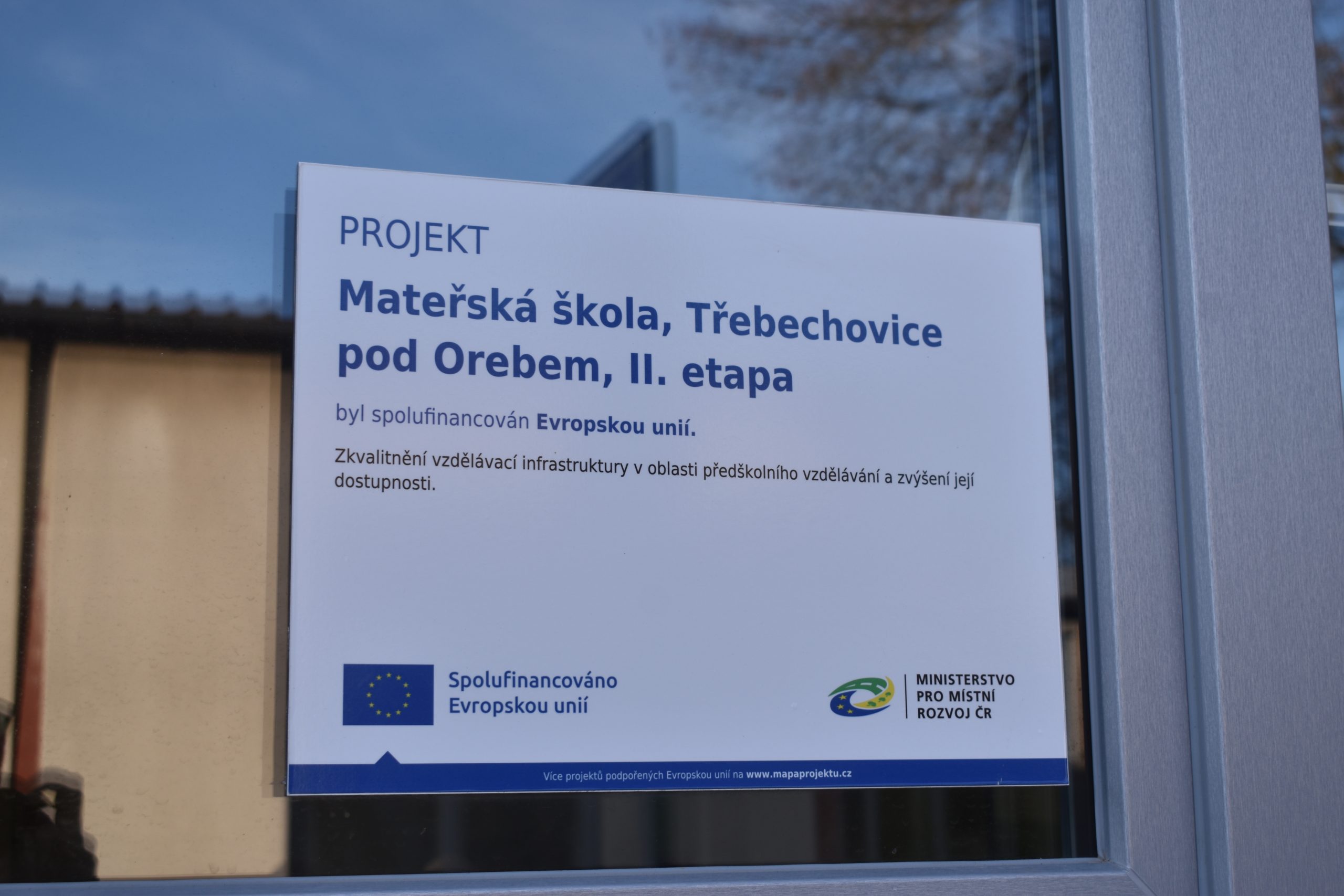 Nový pavilon mateřské školy Třebechovice pod Orebem