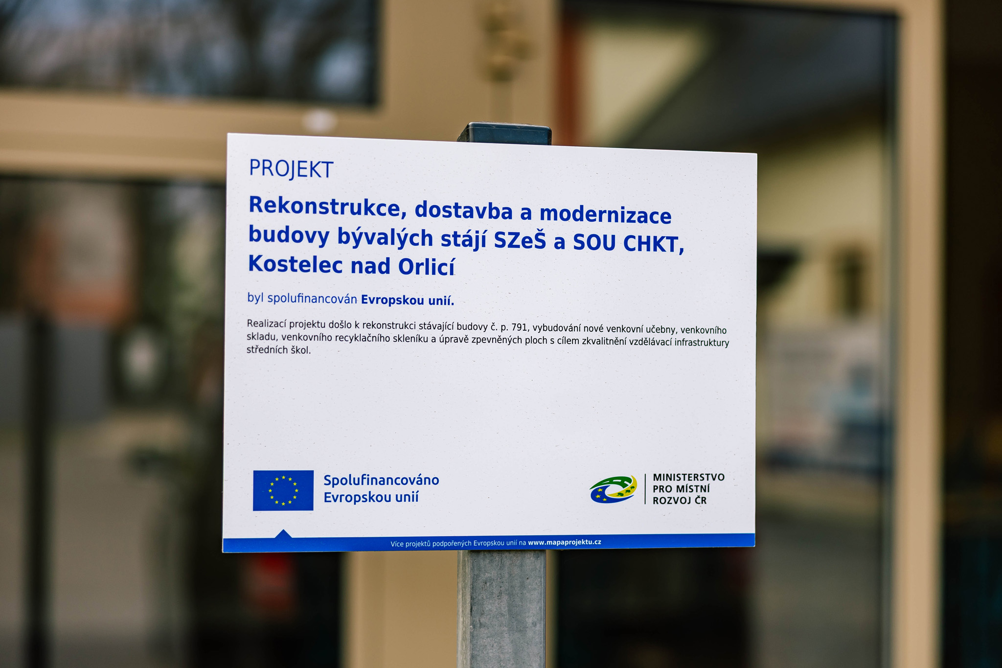 Zmodernizovaný areál školního statku v Kostelci nad Orlicí