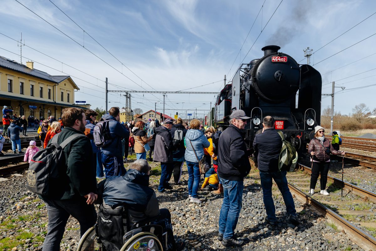 Historická parní lokomotiva Ušatá