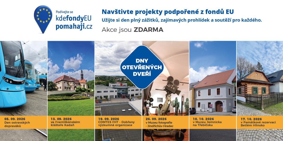 Památky, výzkumné instituce i muzea otevřou na podzim své brány veřejnosti. Dny otevřených dveří představí projekty podpořené z evropských fondů.
